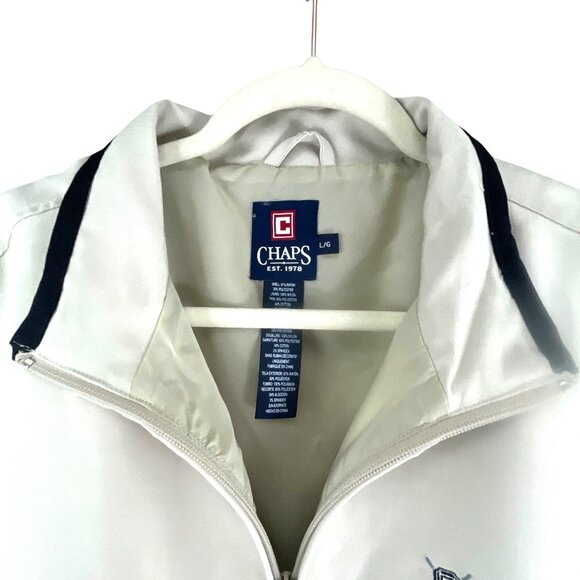 Chaps Golf Mens Lightweight Sleeveless Vest Size L Beige Rayon Blend 1/4 Zip - Picture 3 of 9